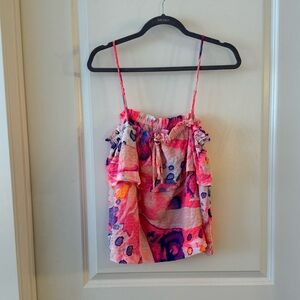 Lilly Pulitizer Mays Resort White Sandy Rays Top